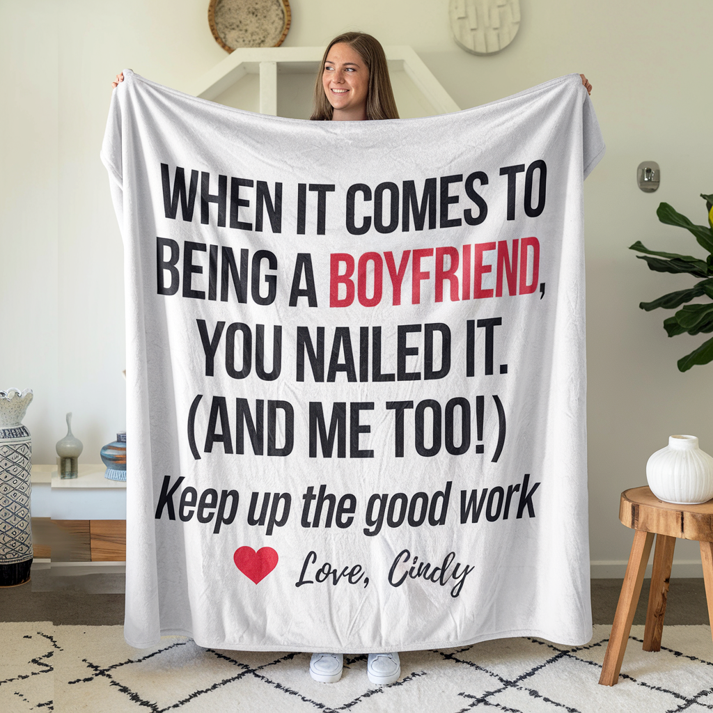 Personalized Blanket Valentine's Gift For Boyfriend