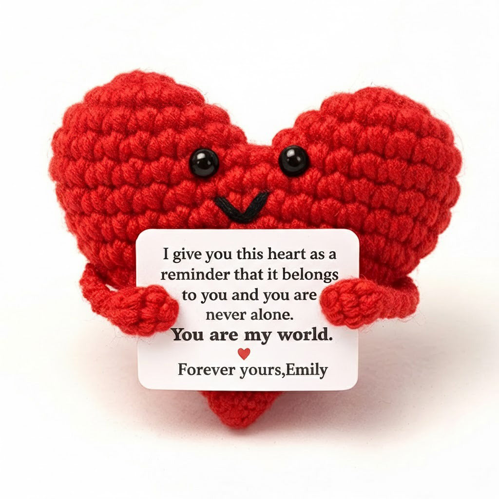 You Are My World - Custom Heart Crochet