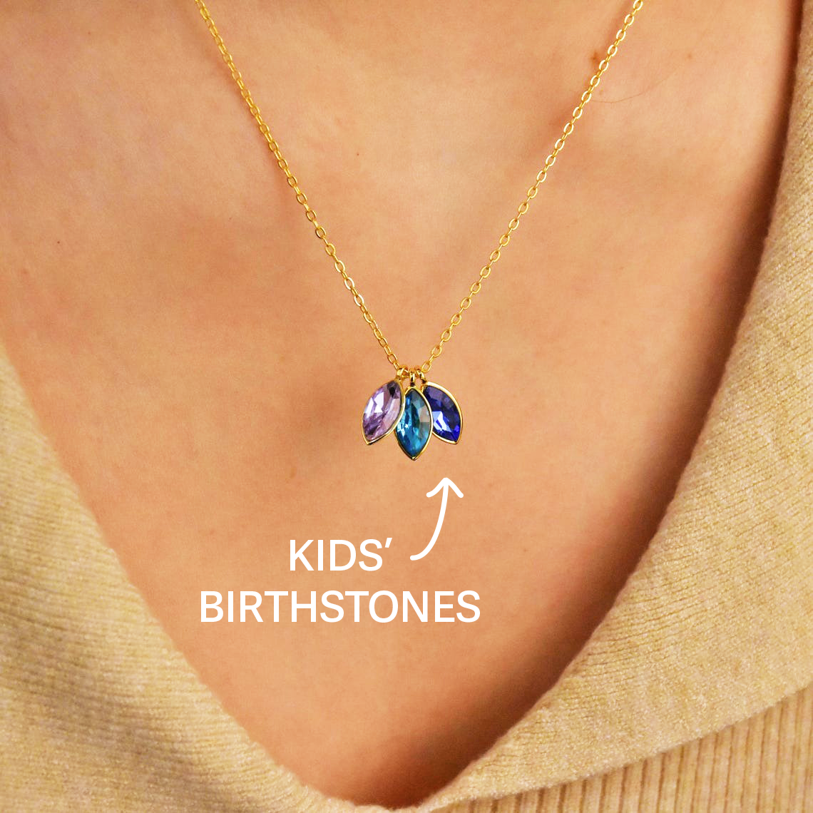 Custom Family Birthstone Necklace - Mother's Day Gift For Mom, Grandma