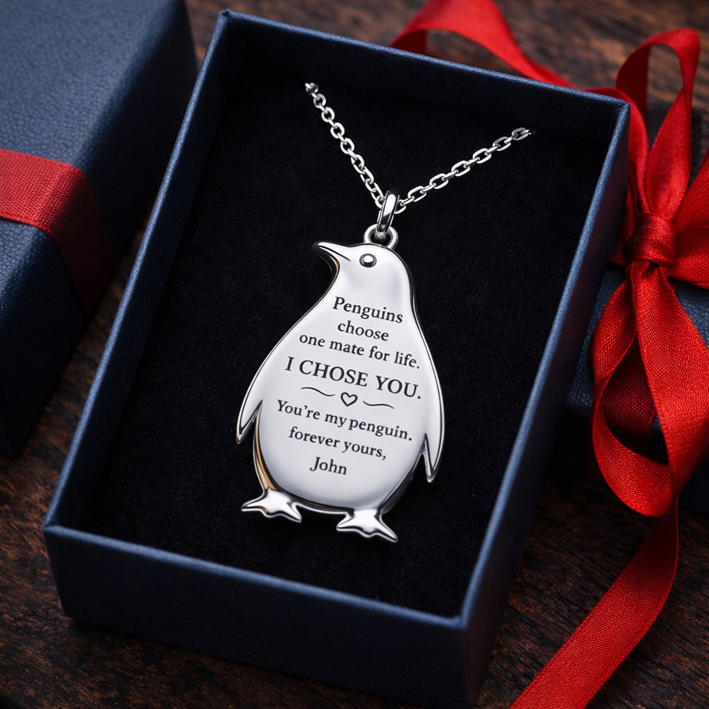 Porte-clés Tu es mon pingouin - Cadeau de Saint-Valentin