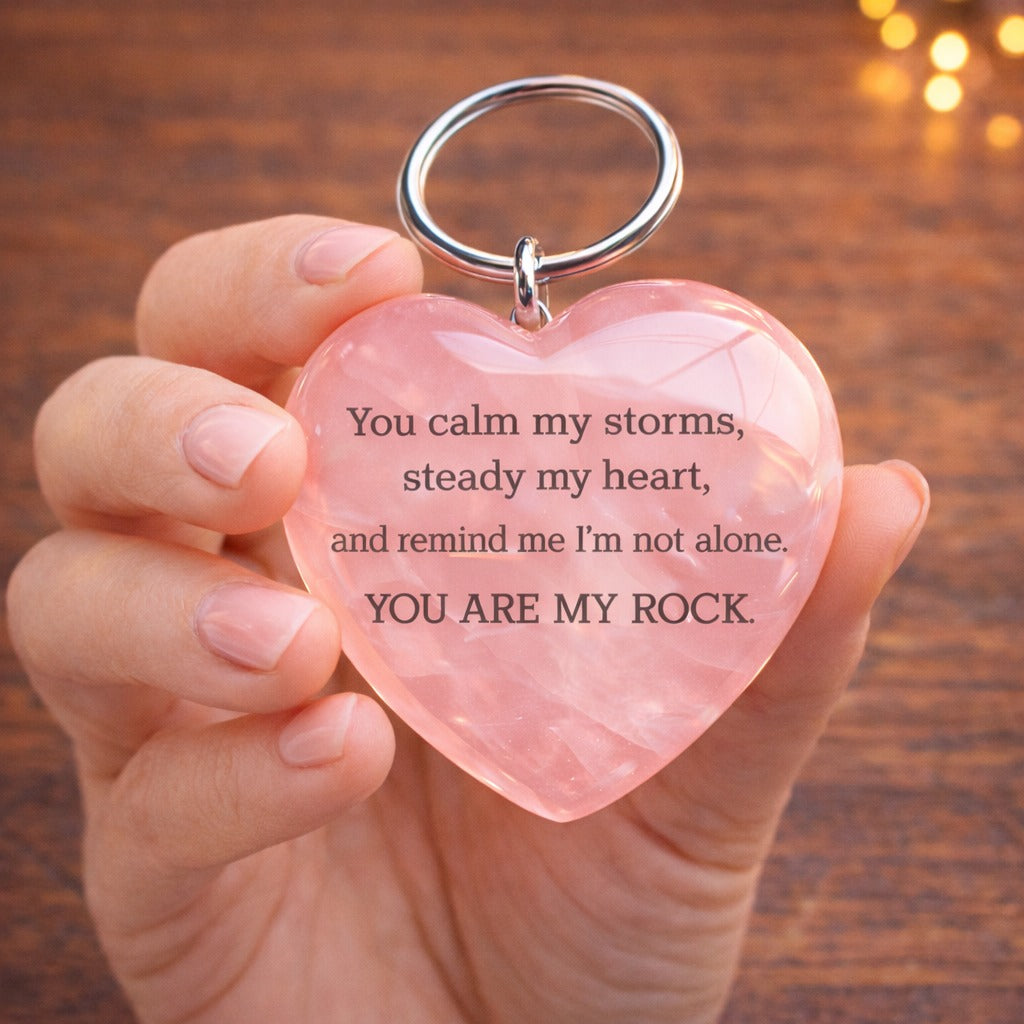 You're My Rock Keychain Valentine's Gift