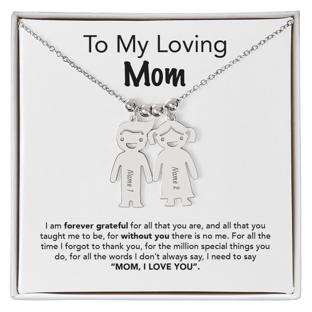 Personalized Kids Charm Necklace Mother's Day Gift