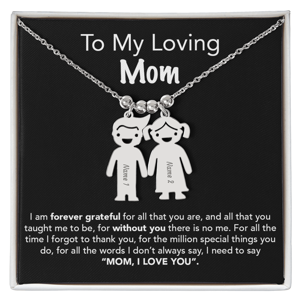 Personalized Kids Charm Necklace Mother's Day Gift