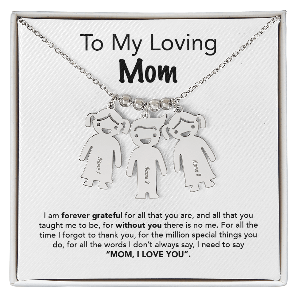 Personalized Kids Charm Necklace Mother's Day Gift
