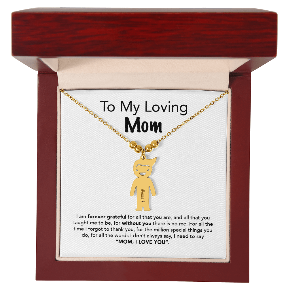 Personalized Kids Charm Necklace Mother's Day Gift