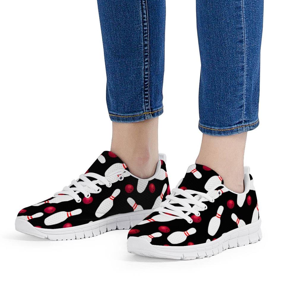 Bowling White Sneakers/Running Shoes - UniqueThoughtful