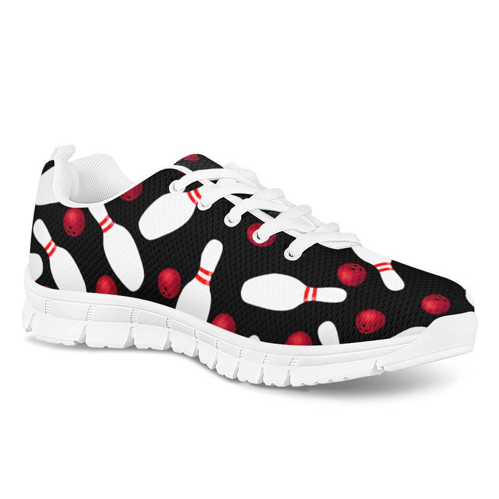Bowling White Sneakers/Running Shoes - UniqueThoughtful