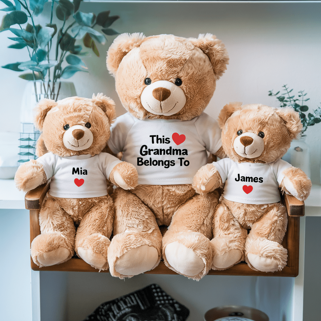 Custom Kids Names Plush Teddy Bears - UniqueThoughtful