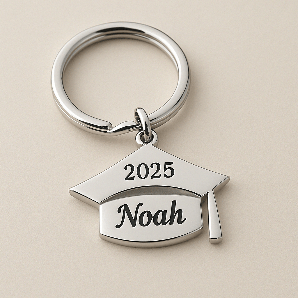 Custom Name Graduation Gift Keychain - UniqueThoughtful