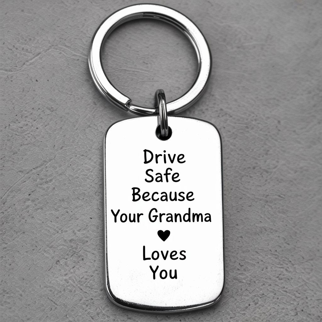Drive Safe Custom Keychain