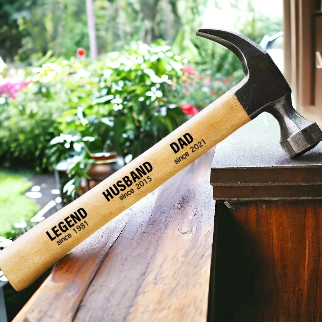 Legend, Husband, Dad, Grandpa - Custom Hammer - UniqueThoughtful