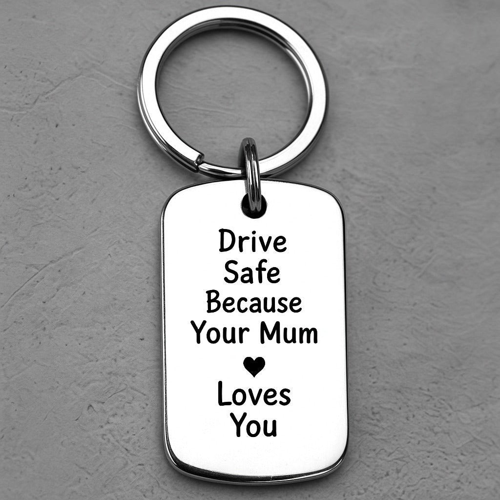 Drive Safe Custom Keychain