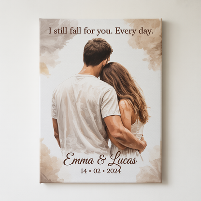 Personalized Couple Painting Canvas Wall Art