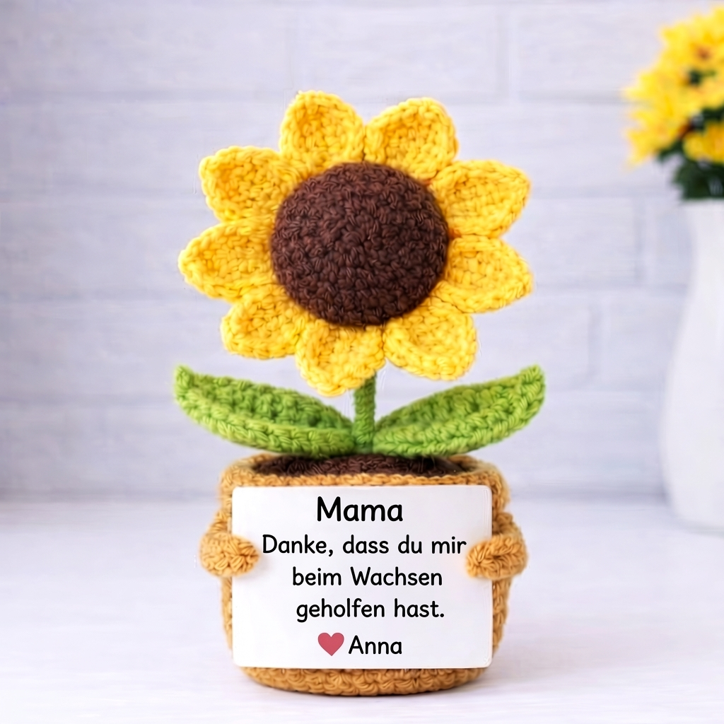Danke für Ihre Unterstützung beim Wachstum – Individuelles Häkelgeschenk für Mama