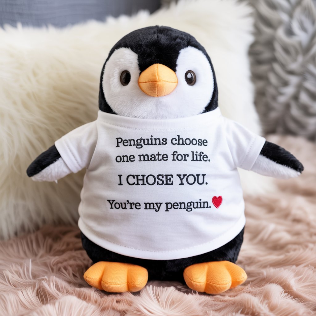 I Chose You Penguin Plush - Valentine's Gift