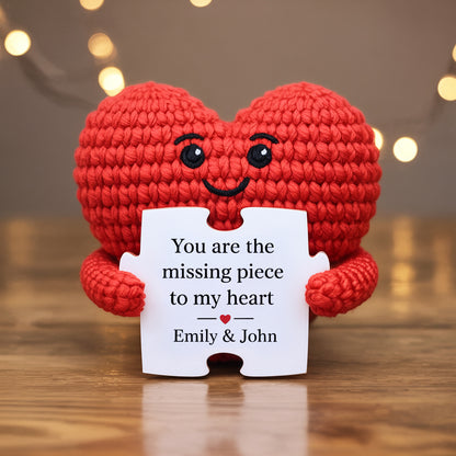 You are the missing piece to my heart - Custom Heart Crochet