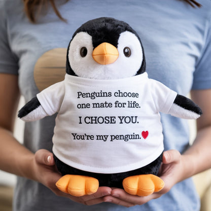 I Chose You Penguin Plush - Valentine's Gift