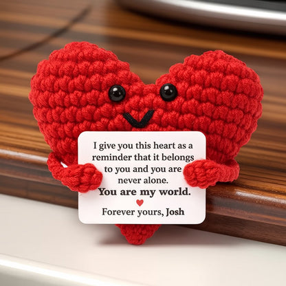 You Are My World - Custom Heart Crochet