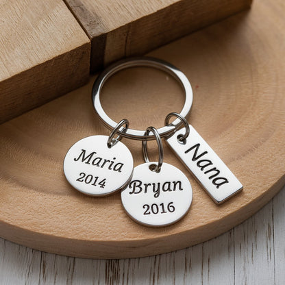 Personalized Mother's Day Bar Charm Keychain