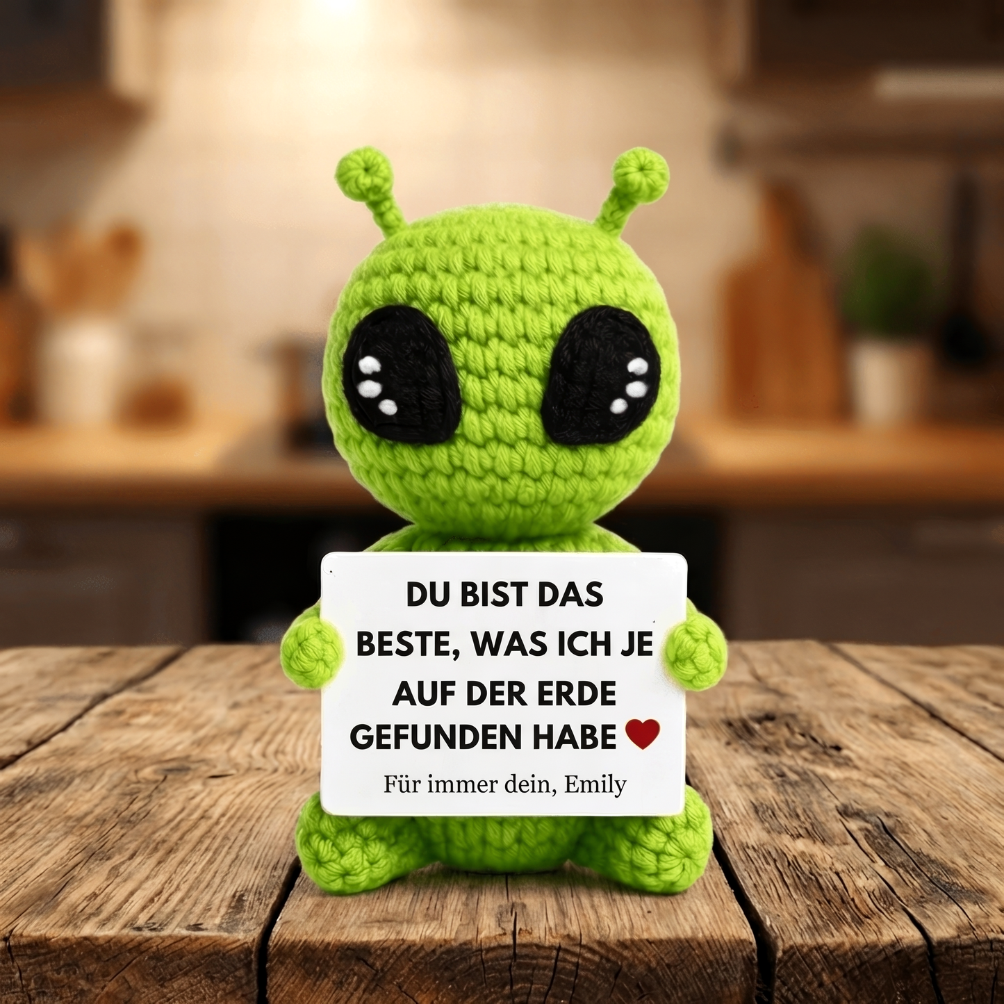 Du bist das Beste, was ich je auf der Erde gefunden habe – Gehäkeltes Alien