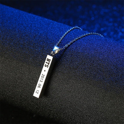 4 Side Engraved Necklace - UniqueThoughtful