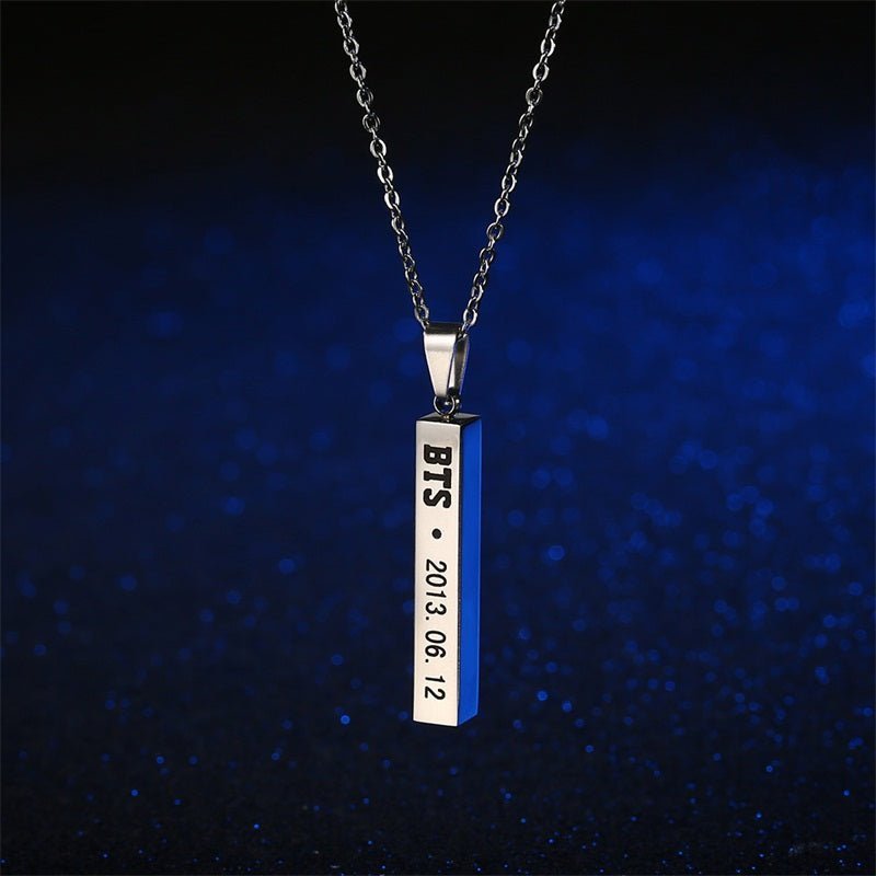 4 Side Engraved Necklace - UniqueThoughtful