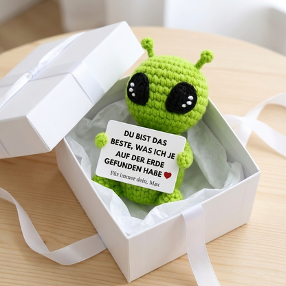 Du bist das Beste, was ich je auf der Erde gefunden habe – Gehäkeltes Alien