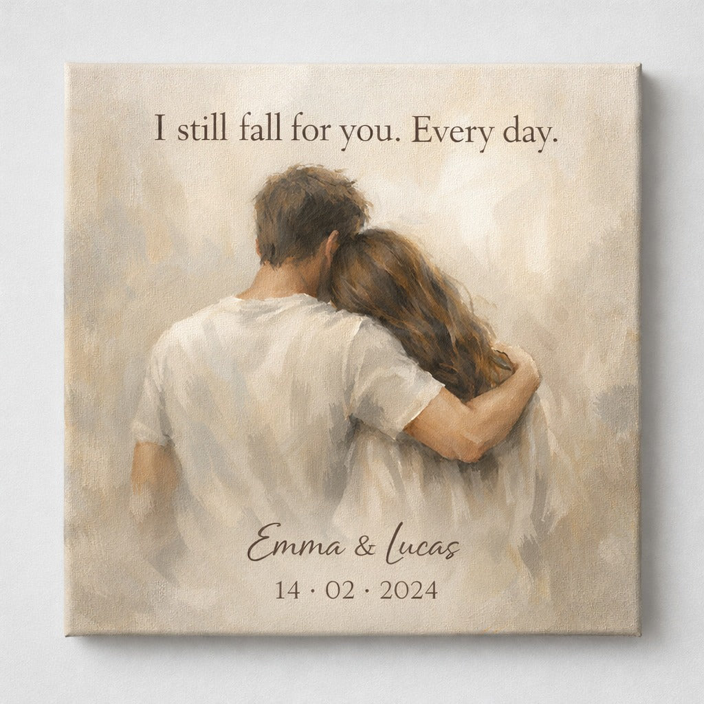 Personalized Couple Painting Canvas Wall Art