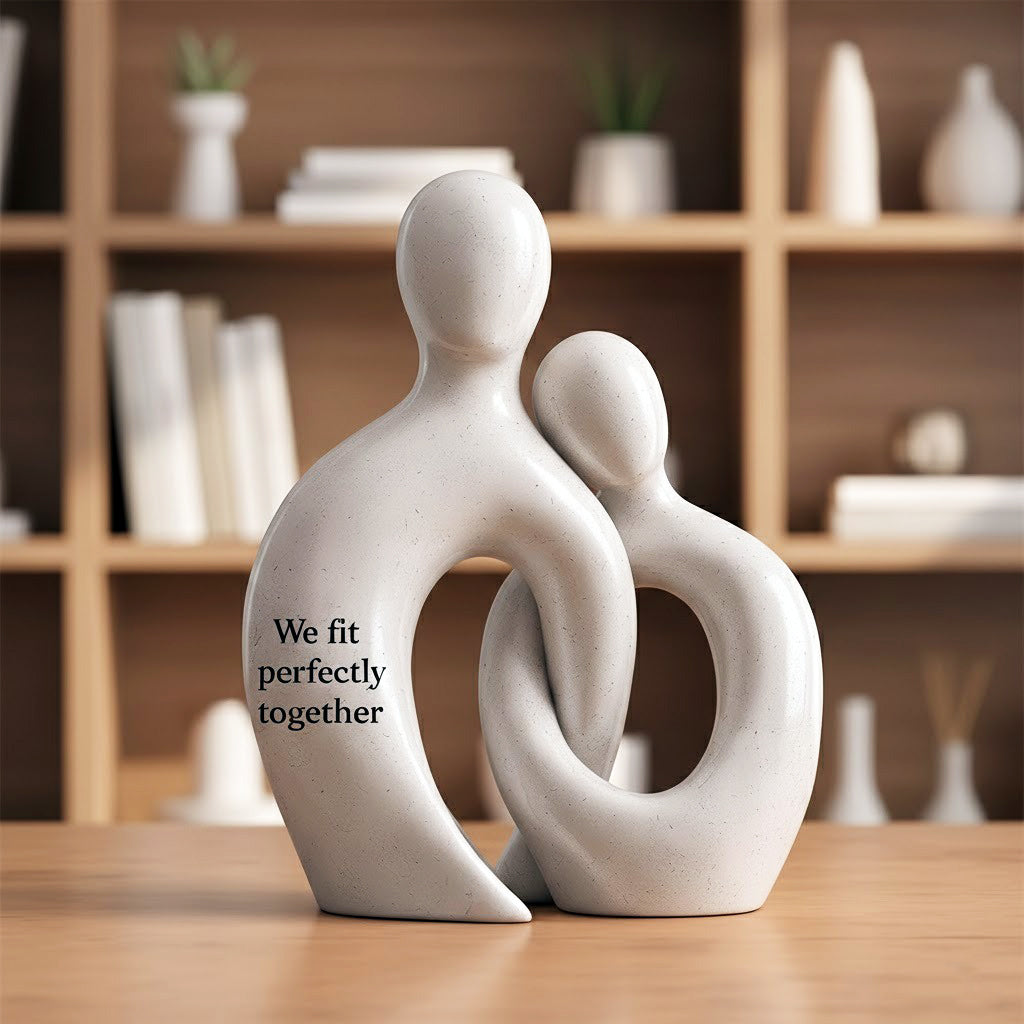 We Fit Perfectly Together – Couple Resin Sculpture Gift