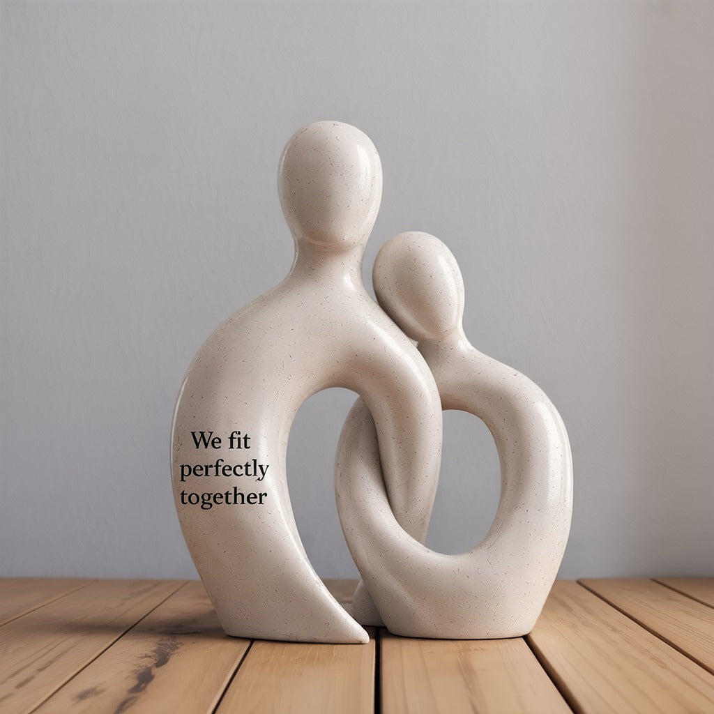 We Fit Perfectly Together – Couple Resin Sculpture Gift