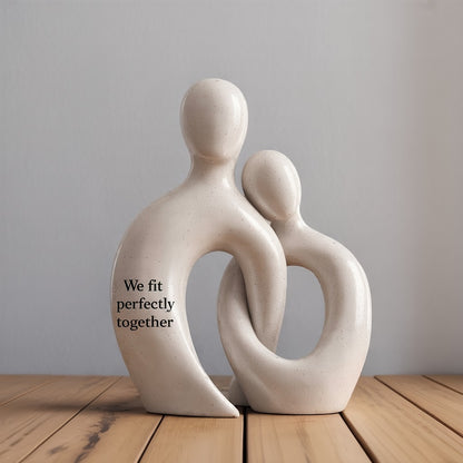 We Fit Perfectly Together – Couple Resin Sculpture Gift