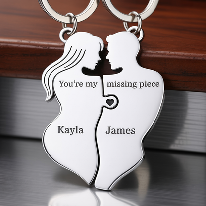 You're my missing piece - Custom Puzzle Keychain Gift