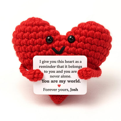 You Are My World - Custom Heart Crochet
