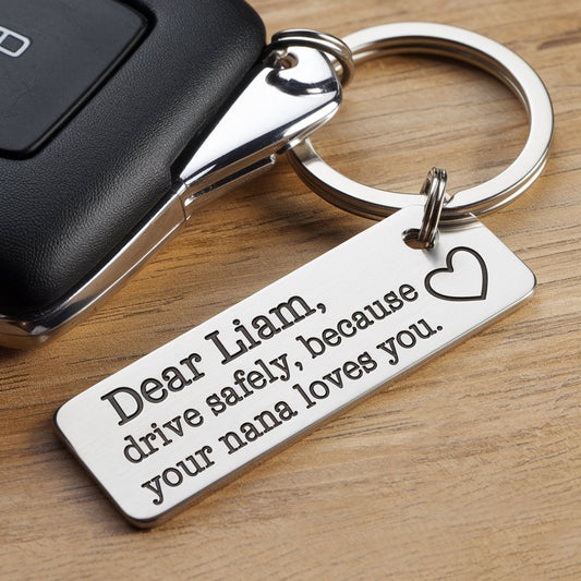 Drive Safely Custom Keychain - Gift For Kids