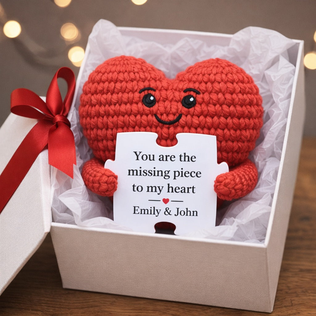 You are the missing piece to my heart - Custom Heart Crochet