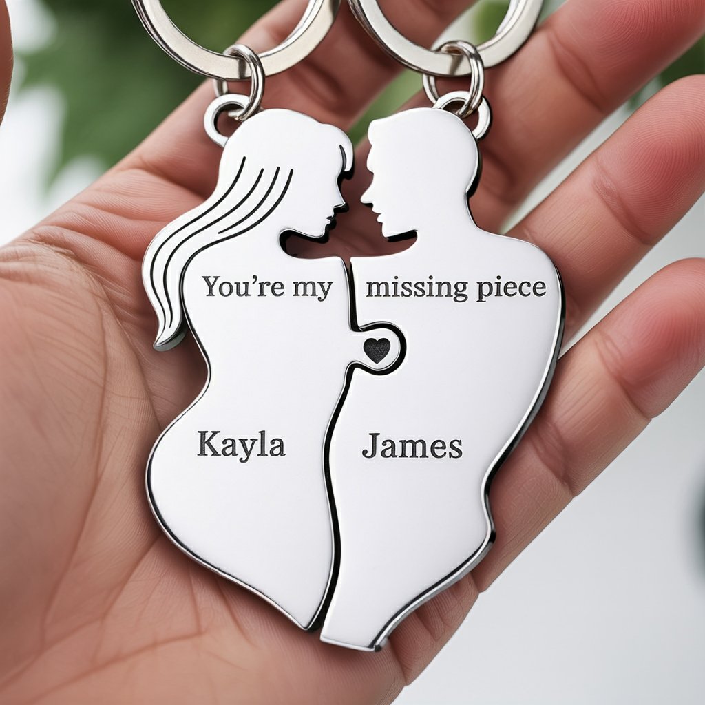 You're my missing piece - Custom Puzzle Keychain Gift