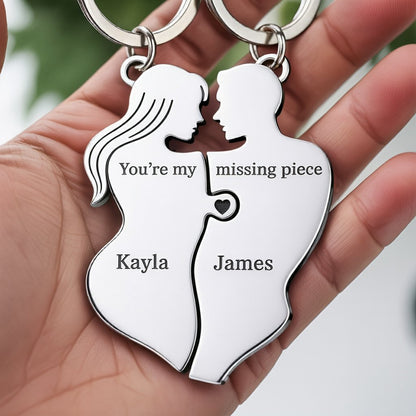 You're my missing piece - Custom Puzzle Keychain Gift