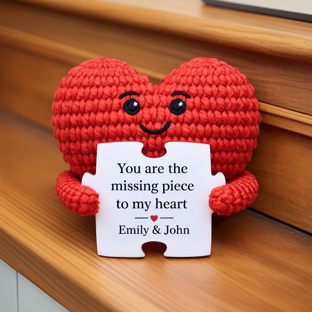 You are the missing piece to my heart - Custom Heart Crochet
