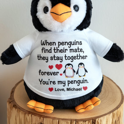 Custom Name Penguin Plush - Valentine's Gift