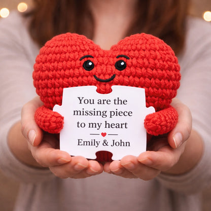 You are the missing piece to my heart - Custom Heart Crochet