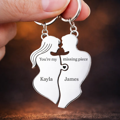 You're my missing piece - Custom Puzzle Keychain Gift