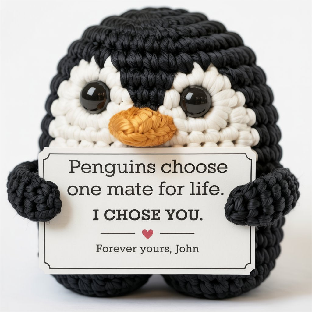 I Chose You - Custom Penguin Crochet valentine's Gift