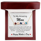Custom Birthstone Stainless Steel Necklace - Mother's Day Gift