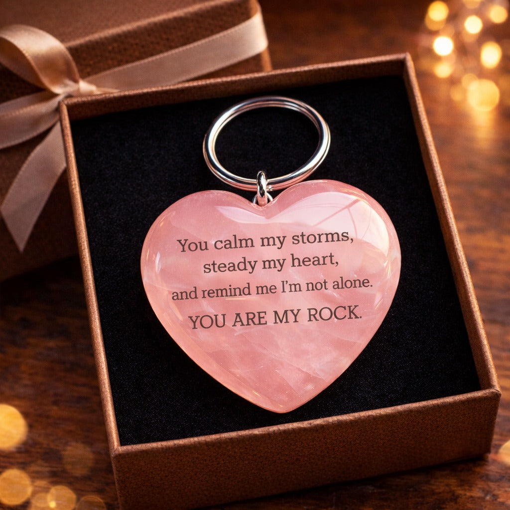 You're My Rock Keychain Valentine's Gift