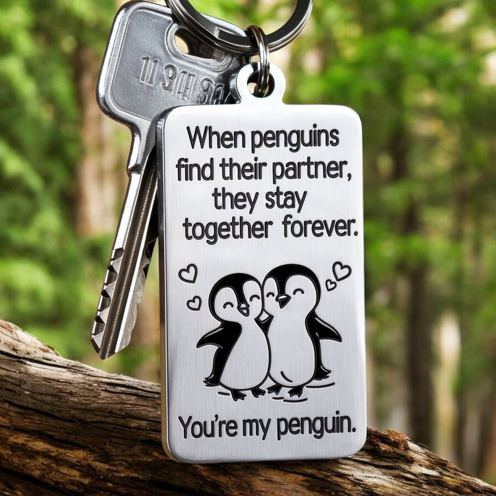 You're My Penguin keychain - Valentine's Day Gift