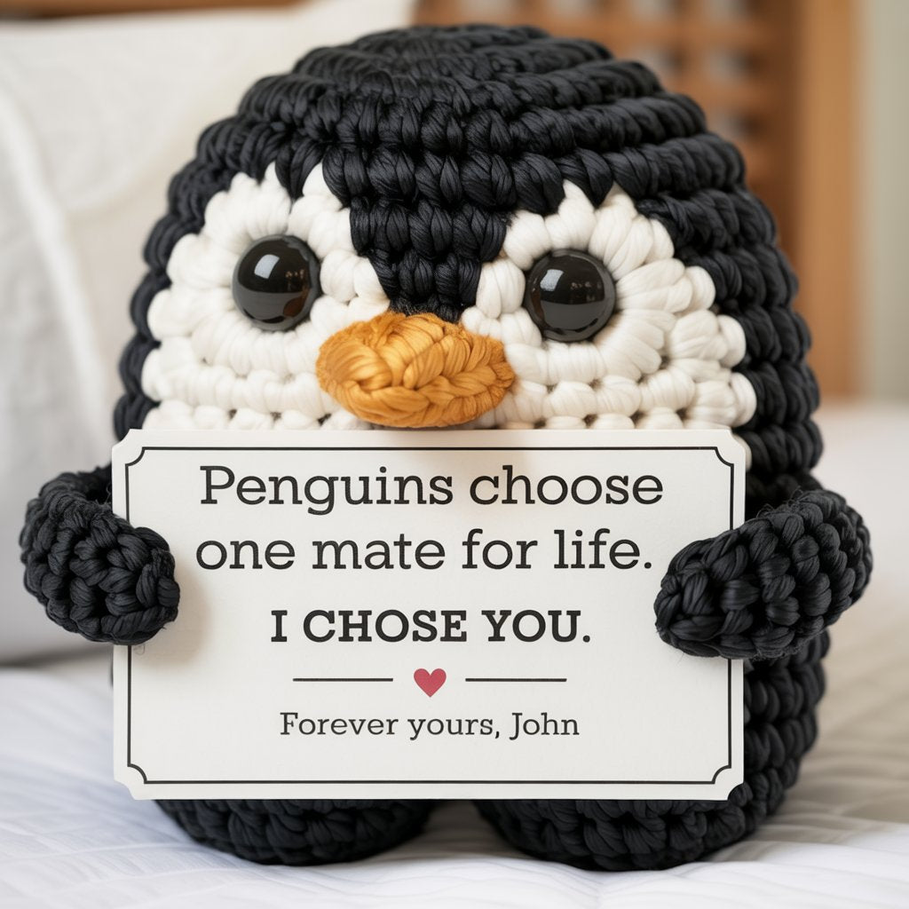 I Chose You - Custom Penguin Crochet valentine's Gift