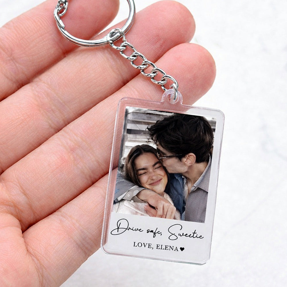 Personalized Couple Photo Car Visor Clip - Valentine's Gift