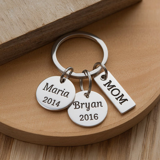 Personalized Mother's Day Bar Charm Keychain