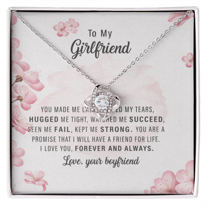 To My Girlfriend - love Knot Necklace