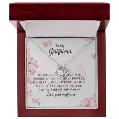 To My Girlfriend - love Knot Necklace